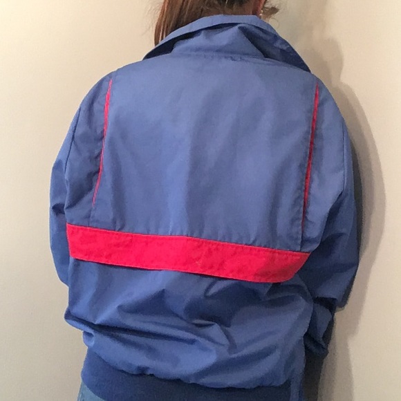 GQ Red and Blue Retro Puffer Ski Jacket - Picture 2 of 4
